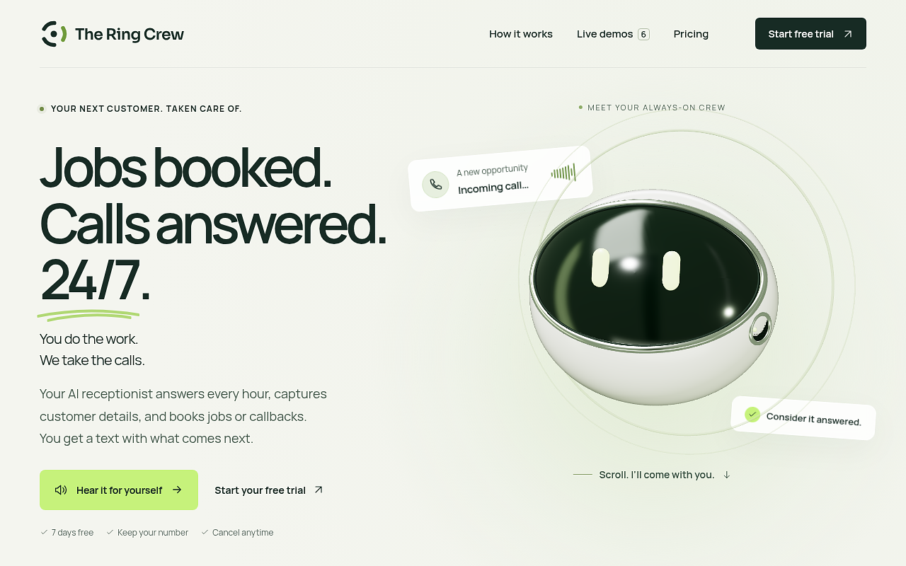 The Ring Crew homepage.