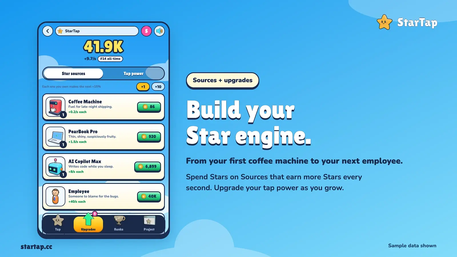 Current StarTap product screenshots showing product discovery, the interactive star gameplay and the game progression interface. — image 3
