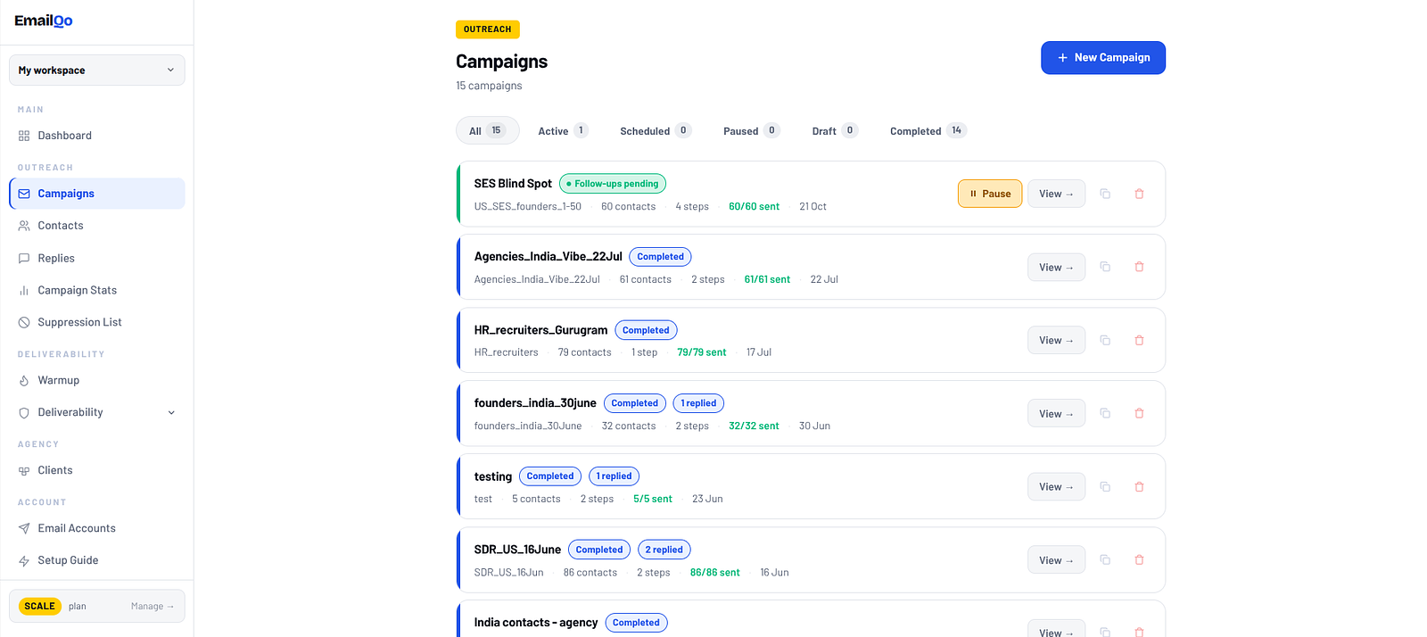 Actual dashboard and campaign page in the app. — image 1