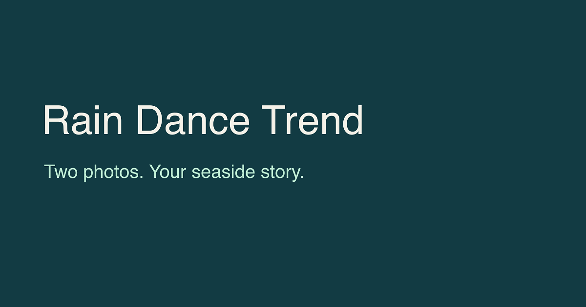 The Rain Dance Trend brand preview image showing the video generator concept.