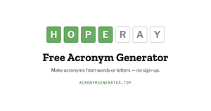 Acronym Generator