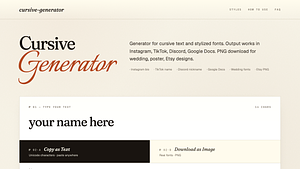 Cursive Generator