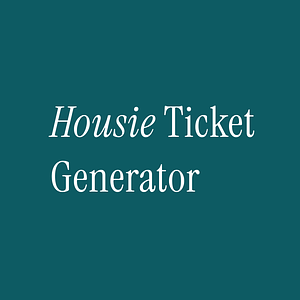Housie Ticket Generator Online