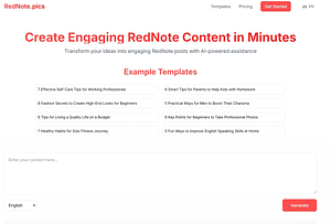 Create AI RedNote Content in Minutes