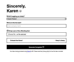 Sincerely Karen