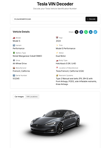 Tesla VIN Decoder