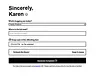 Sincerely Karen